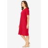 Woman Within Plus Size Perfect Short-Sleeve Crewneck Tee Dress - 4 of 4