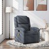 vidaXL Massage Recliner Chair Wingback Adjustable Reclining Armchair Velvet - Dark Gray Manual Push Back With Massage - 2 of 4