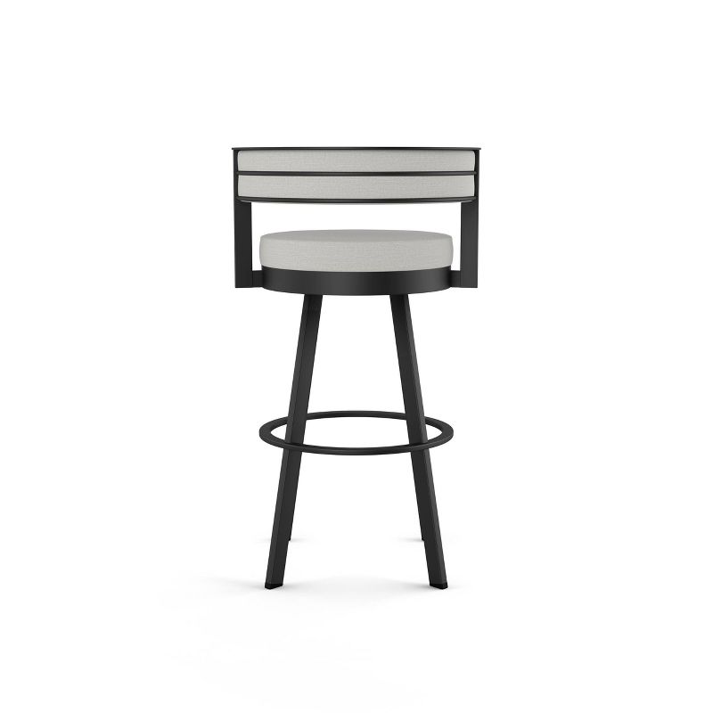 Amisco Browser Upholstered Counter Height Barstool Light Gray/Black, 3 of 8