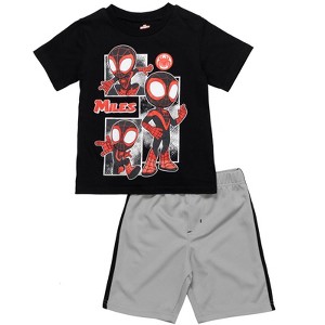 Marvel Spidey and His Amazing Friends T-Shirt and Mesh Shorts Outfit Set Toddler to Little Kid - 1 of 4