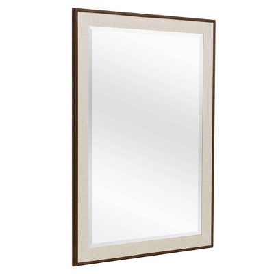 29.5" x 41.5" Two-Toned Frame Mirror Brown/Cream - Head West