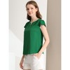 INSPIRE CHIC Women's Work Business Casual Plain Cap Sleeve Blouse - 4 of 4