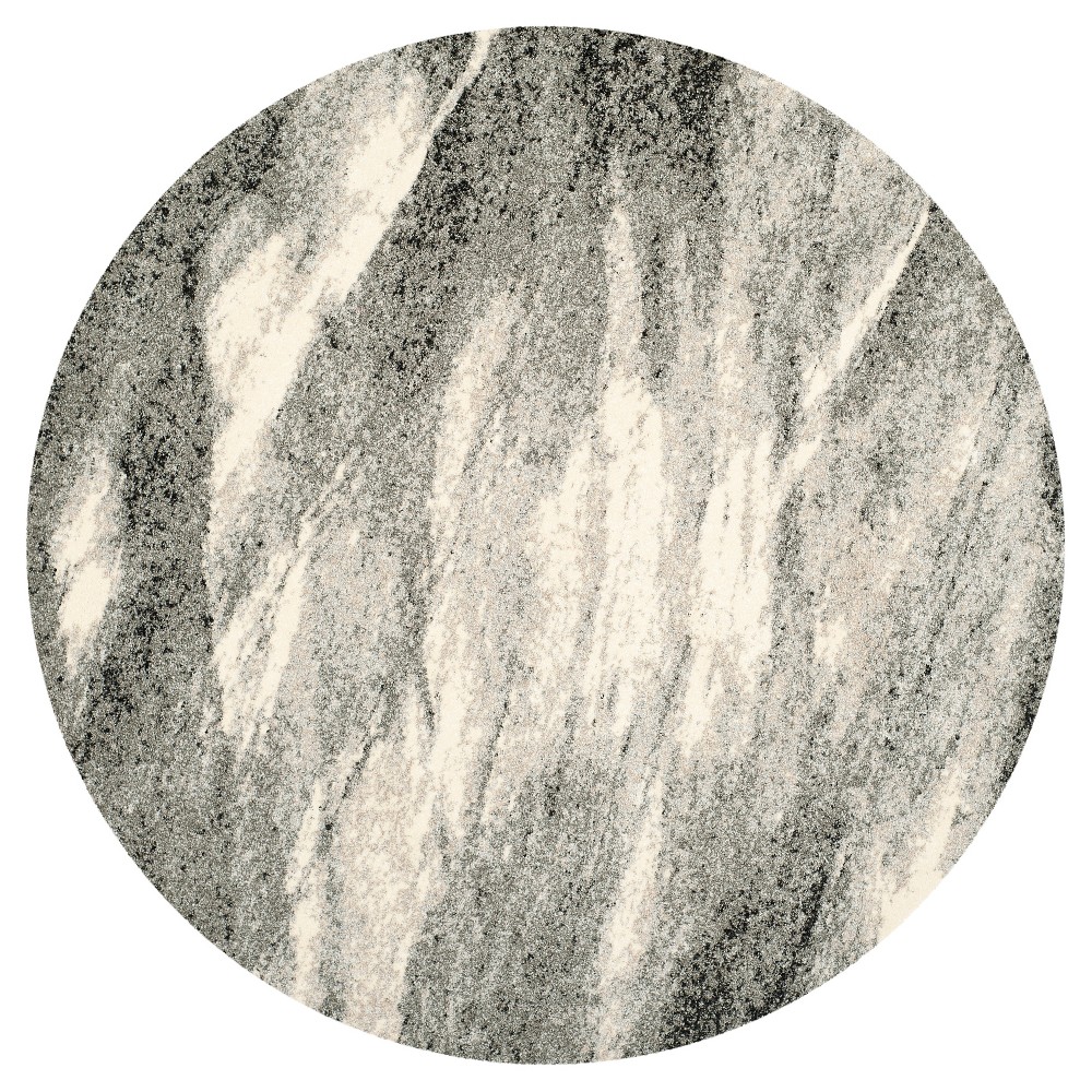 Kenzie Area Rug - Gray / Ivory ( 6' X 6' Round ) - Safavieh