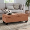 Sapphtopaz Modern Ottoman Bench with Button Tufted PU Upholstered Entryway Bench with Hidden Storage End of Bed Bench for Living Room,Bedroom - 3 of 4