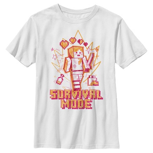 Boy S Minecraft Survival Mode Sketch T Shirt Target - minecraft steve t shirt roblox