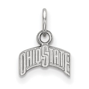 Black Bow Jewelry 10k White Gold Ohio State Buckeyes NCAA Extra Small Pendant - 1 of 3