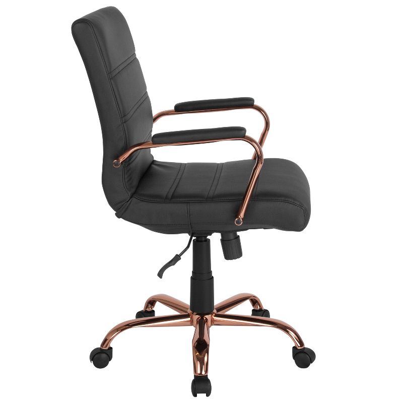 Flash Furniture Mid-Back Executive Swivel Office Chair with Metal Frame and Arms, 6 of 24