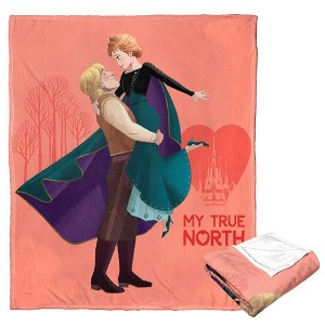 Disney Frozen My True North Silk Touch Throw Blanket 50x60 Inches - 1 of 4