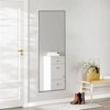 FONTOI Floor Standing Mirror with Stand, Wall Mirror, Mirror, Makeup Mirror for Bedroom Cloakroom Entryway, Black, 13.7"*64"*21" - 2 of 4
