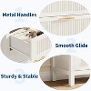 Fluted Dresser for Bedroom with 5 Drawers,42.9''Large Drawers with Large Clothes Storage Cabinet - 3 of 4
