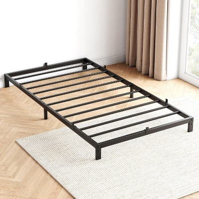 14 Inch Twin Bed Frame Metal Platform, Twin Bed Frame with Ample Storage, No Box Spring Needed and Steel Slat Support, Easy Assembly, Black