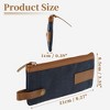 Unique Bargains Pencil Case Canvas Patchwork Style Large Capacity for Office Supplies 1 Pc - 2 of 4