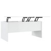 vidaXL Coffee Table High Gloss White 40.2 in.x19.9 in.x18.3 in. Engineered Wood - 2 of 4