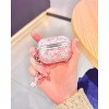 HTUTWOO Compatible with AirPods Pro 2 Case Cute, Shell Pattern Shockproof Protective Cover for Girls Women with Butterfly Keychain, Pink Bow - 2 of 4