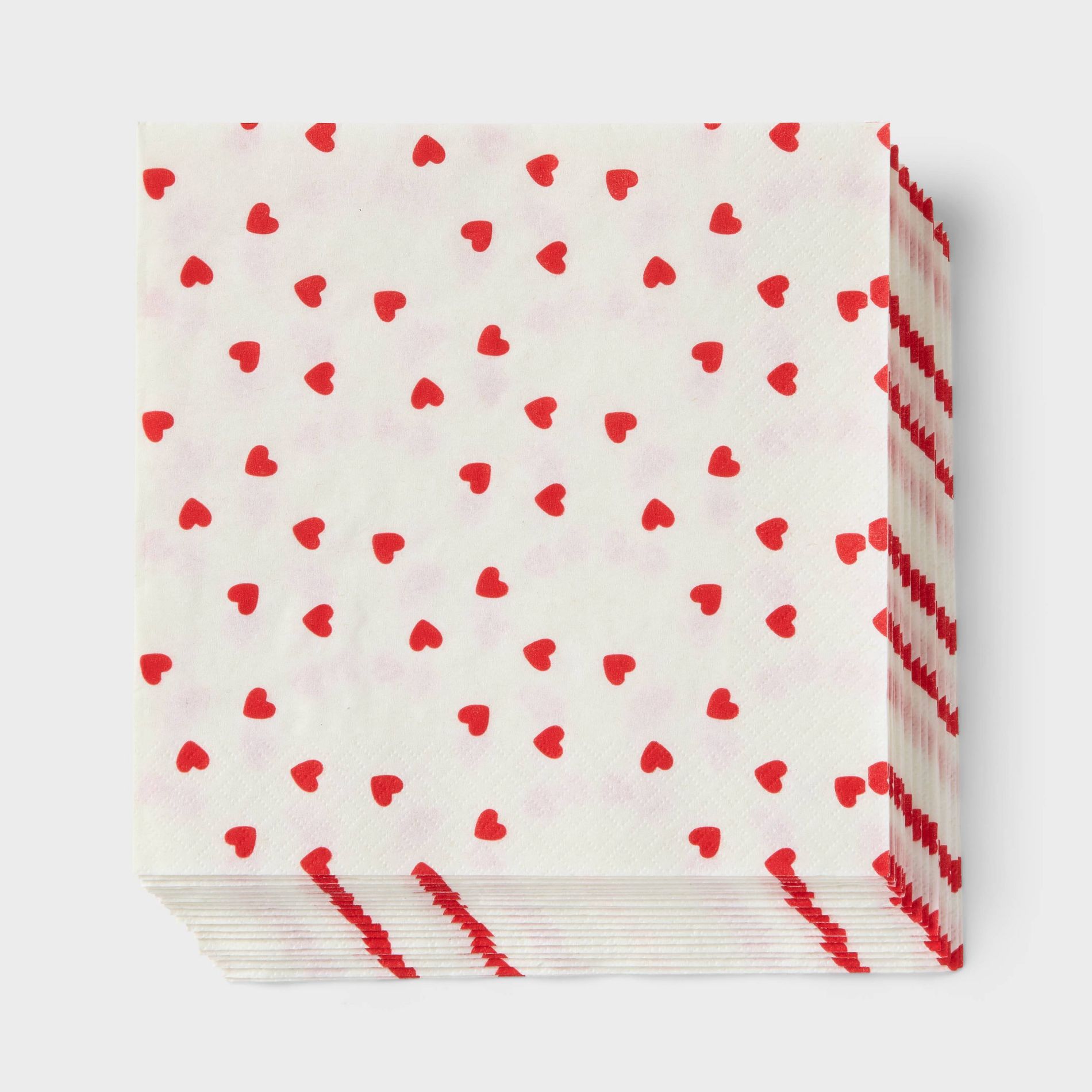 20ct Valentine's Day Heart Print Lunch Napkins - Spritz™