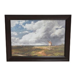 Storied Home Coastal Landscape Wall Art with Black Frame and Glass Cover - 1 of 4