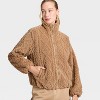 Women's Cable Knit Texture High Pile Fleece Jacket - All In Motion™ - 3 of 4