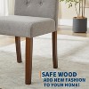 Nasitip Upholstered Dining Chairs Set, Modern Fabric Side Chairs with Sturdy Wood Legs,Comfortable Soft Linen for Dining Room, Restaurant, Cafe - 4 of 4