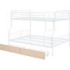 Streamdale Full XL Over Queen Metal Bunk Bed with 2 Drawers, White - 4 of 4