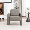 SEYNAR Modern PU Leather Accent Chair with Tubular Multifunctional Legs for Living Room - 2 of 4