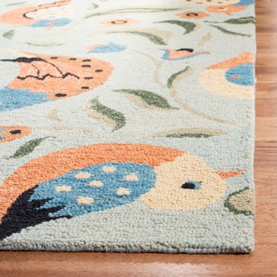 Blossom Sage Multi Hand-Knotted Wool Area Rug