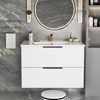 KWPZQEB 24/30/36" Fluted Floating Bathroom Vanity Cabinet, Freestanding Wall Mounted Vanity With Drawer, Modern Storage Cupboard for Bathroom - 3 of 4