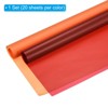 Unique Bargains Decorative DIY Craft Bouquet Gift Packaging Wrap Paper 22.4" x 22.4" 40 Sheets Carmine Orange - 3 of 4