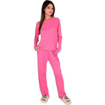 Anna-Kaci Lounge Women's Long Sleeve Pajama Set with Relaxed Fit and Soft Fabric