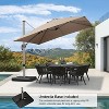 PURPLE LEAF Deluxe Aluminum Outdoor Patio Umbrella Square Cantilever Umbrellas - 2 of 4