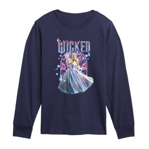 Boys' - Wicked - Glinda Fun Florals Long Sleeve Graphic T-Shirt - 1 of 3