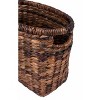 BIRDROCK HOME Sea Grass Storage Basket w/ Handles - Woven Decorative Organizer Bin for Living Room, Bathroom & Home Decor - Espresso - 3 of 4