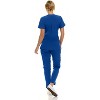 Saint Scrubs Womens 9-Pocket Medical Uniform Set- V-Neck Stretch Top with Tapered Straight Leg Pants - 2 of 4