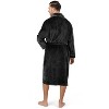 PAVILIA Mens Soft Robe, Plush Warm Bathrobe for Men, Long Spa Fleece Flannel with Shawl Collar, Pockets, Trim Piping - 3 of 4