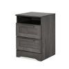 INFURNIC Nightstands Rustic 2 Drawer Nightstand with Top Shelf and Faux Wood Finish for Bedroom Storage, Brown, 15.8"*15.95"*23.25" - 3 of 4