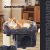 Cat Tree, 33.1-Inch Cat Tower, Cat Condo for Large Cats up to 16 lb, Large Cat Perch, 2 Cat Caves, Scratching Post, Cat Houses for Indoor - 3 of 4