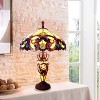 Chloe Lighting Demetra Aurora Victorian Tiffany-Style 3 Light Victorian Double Lit Table Lamp 18" Wide - 2 of 2