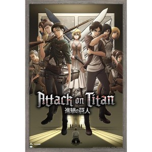 Trends International Attack on Titan: Season 3 - Group Framed Wall Poster Prints - 1 of 4