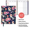 Undated Family Planner – 8.5" x 11" Weekly/Monthly Calendar for 5+ People, Meal Planning, Budgeting, Habit Tracker – Hardcover (Small Navy Floral) - 2 of 4