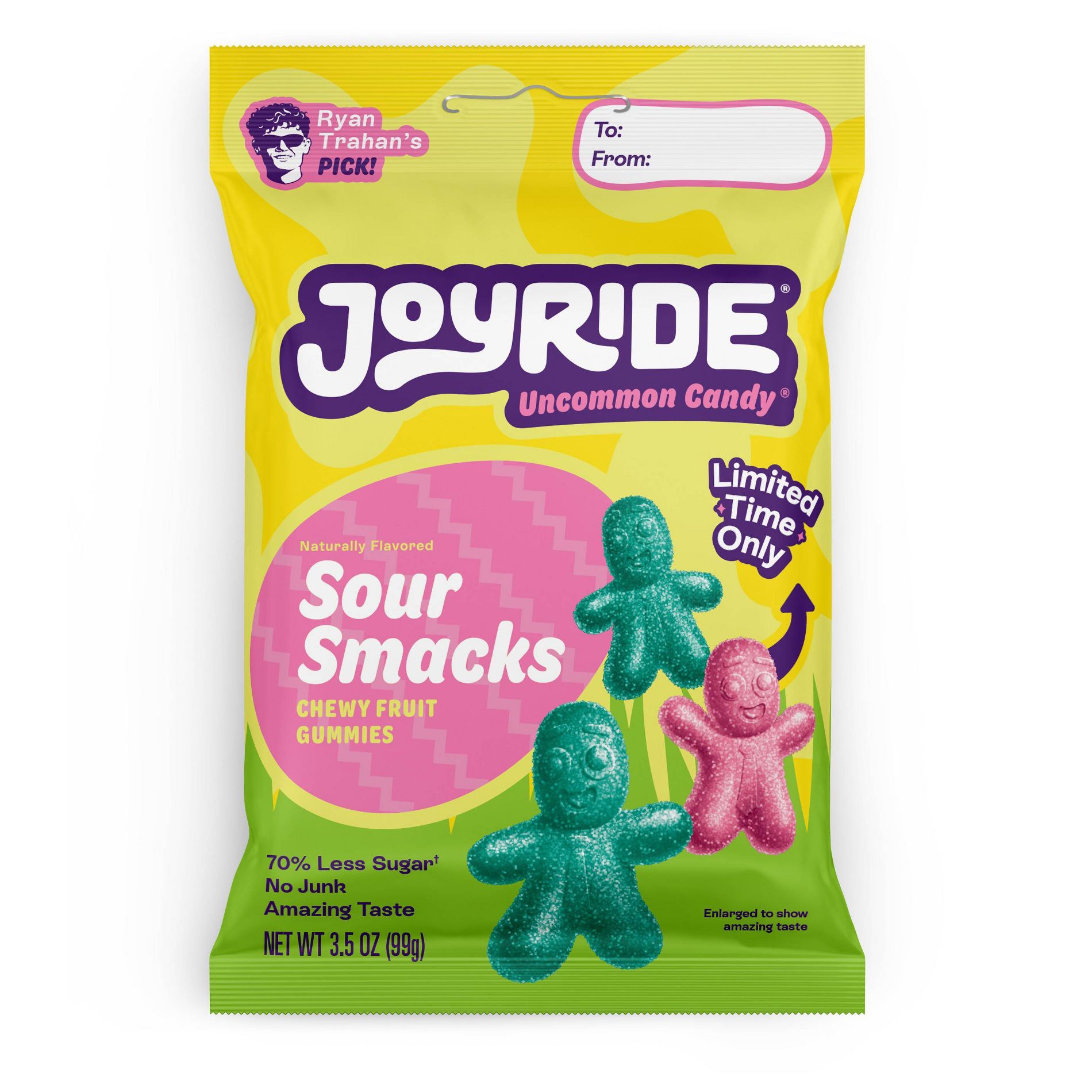 JOYRIDE Sour Snacks Candy - Cotton Candy - 3.50oz