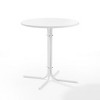 HomeStock Griffith Outdoor Metal Bistro Table White Satin - 3 of 4