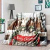 Lomsoe Christmas Horse Print Flannel Blanket - All Seasons Soft and Warm Perfect for Living Room Decor, Sofa, Bed, Travel - 4 of 4