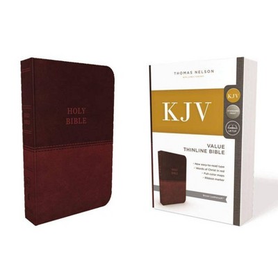 KJV, Value Thinline Bible, Standard Print, Imitation Leather, Red Letter Edition - by  Thomas Nelson (Leather Bound)