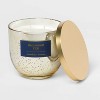 2-Wick 15oz Mercury Glass Candle Blue/Birchwood Tide - Threshold™: Lidded Jar, Woodsy Scent, Spring Decor - image 3 of 3