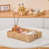 BRINJOY 2-Piece Water Hyacinth Tray Set - Handwoven Storage Trays with Handles (12.6" & 11" Rectangular Organizer) - 3 of 4