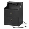 Karl Home 2-Drawer Black Particle Board 17.72in. W Nightstands - 3 of 4