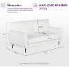 TYBOATLE 61inches Faux Leather Loveseat Sofa, Mid-Century Modern Tufted Couch for Small Spaces, Comfy 2-Seater for Living Room, Bedroom, Office - 4 of 4