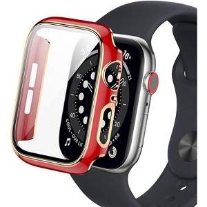Worryfree Gadgets Bumper Case with Screen Protector for Apple Watch 38mm, White/Silver - 1 of 4