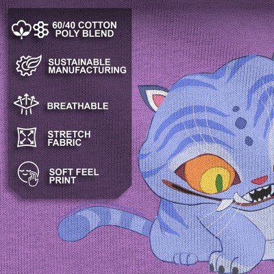 KPop Demon Hunters Girls KPop Demon Hunters Mischievous Derpy T Shirt - Purple Berry - Small — фото 4