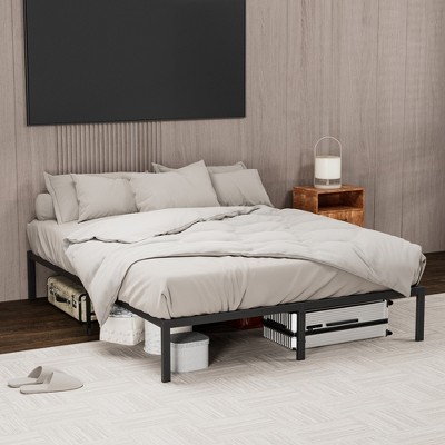 DOMETOUR Metal Platform Bed frame ,Sturdy Metal Frame, No Box Spring Needed(Full)