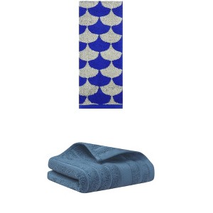 REGALWOVEN Cotton Hand Towels for Bathroom Hand Face Gym Spa 14" x 30"/13" x 29" 2 Pcs - 1 of 4